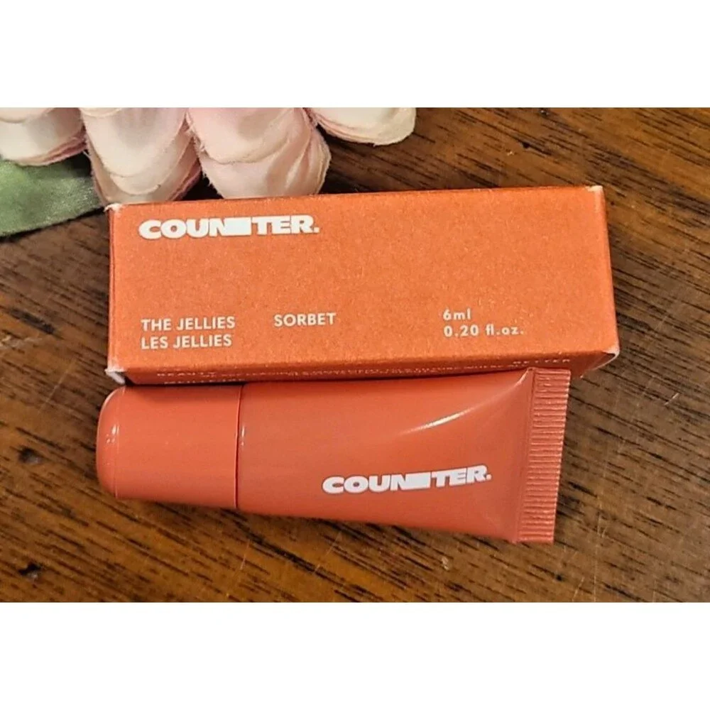 COUNTER Beautycounter Lip Jelly / Jellie SORBET NIB The Jellies .20 fl oz 6 ml